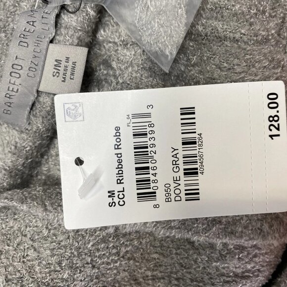 Barefoot Dreams Women’s CozyChic Light Ribbed Robe Size S/M Dove Grey - Picture 11 of 11